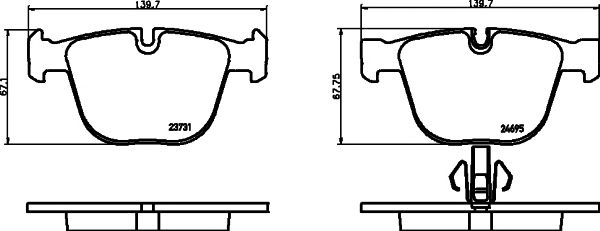 set placute frana,frana disc