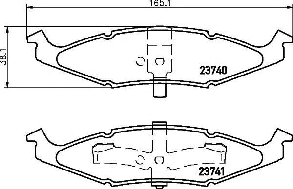 set placute frana,frana disc CHRYSLER NEON 1,8-2,0 96-99