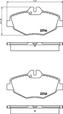 set placute frana,frana disc MERCEDES-BENZ W211 02- 220CDI-270CDI