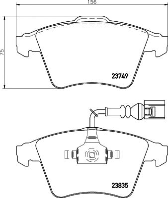 set placute frana,frana disc VW TOUAREG 2,5TDI, 3,2 V6 ATE