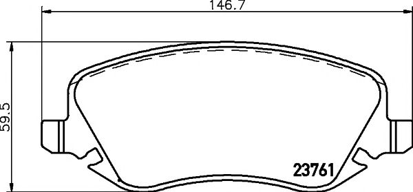 set placute frana,frana disc LANCIA THESIS 02-