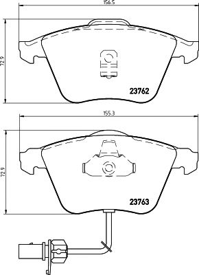 set placute frana,frana disc VW A6 97-