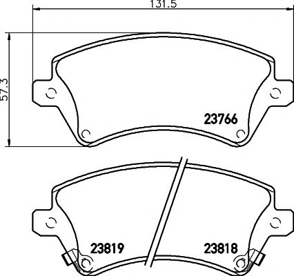 set placute frana,frana disc