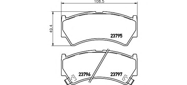 set placute frana,frana disc SUZUKI BALENO 97-