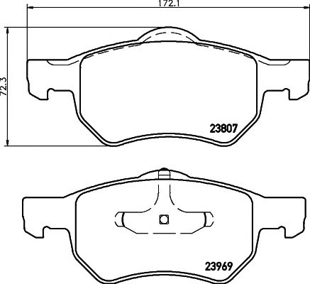 set placute frana,frana disc CHRYSLER VOYAGER 00- TEVES