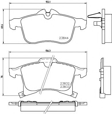 set placute frana,frana disc OPEL ASTRA G/H/MERIVA/ZAFIRA