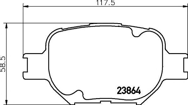 set placute frana,frana disc TOYOTA COROLLA VERSO 02-