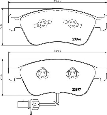 set placute frana,frana disc VW A8/PHAETON