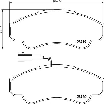 set placute frana,frana disc FIAT DUCATO 02- 18