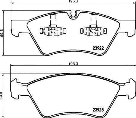 set placute frana,frana disc MERCEDES-BENZ W164 ML280/320/350/500 05-