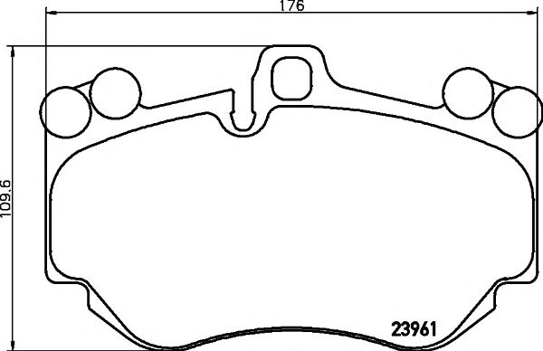 set placute frana,frana disc PORSCHE CAYENNE 02- disc 19 BRE