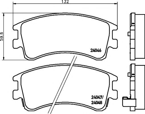 set placute frana,frana disc MAZDA 6 2,0-2,3 02-07