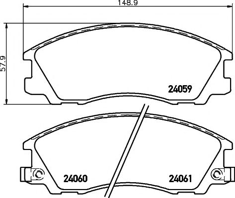 set placute frana,frana disc HYUNDAI TERRACAN 02-