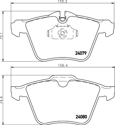 set placute frana,frana disc JAGUAR XF 09- 4,2