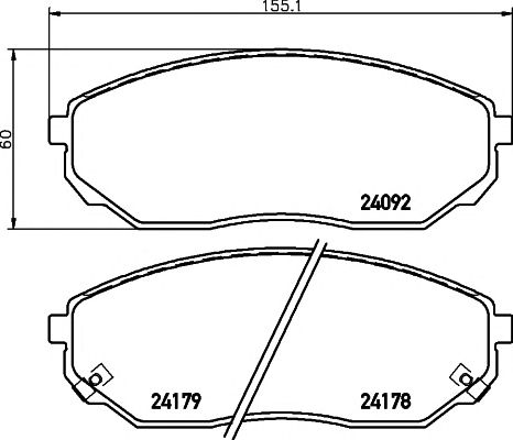 set placute frana,frana disc KIA SORENTO 02-