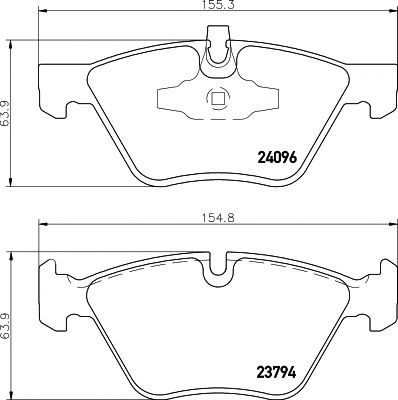 set placute frana,frana disc BMWE87 05-