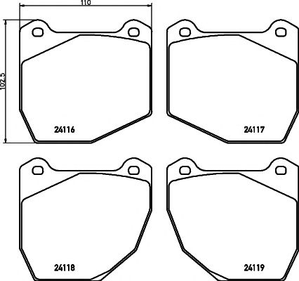 set placute frana,frana disc