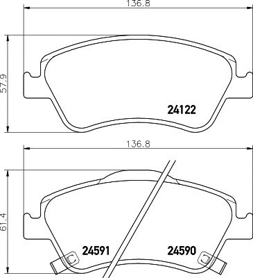 set placute frana,frana disc TOYOTA AURIS 1,4/1,6 16V 07-