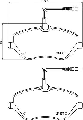 set placute frana,frana disc PEUGEOT 407 04-