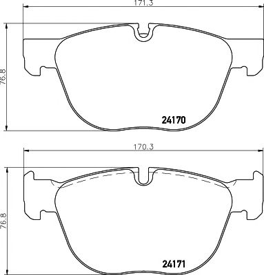 set placute frana,frana disc BMW E70/E71 X5/X6 3,0-4,8 08-