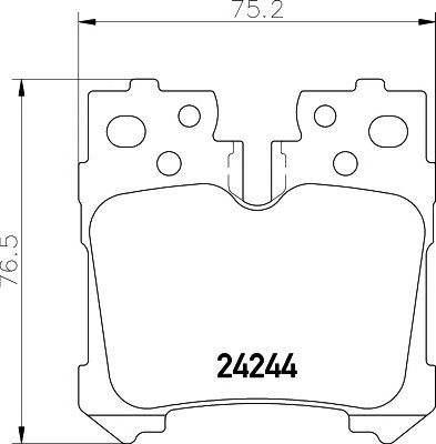 set placute frana,frana disc LEXUS LS 06-