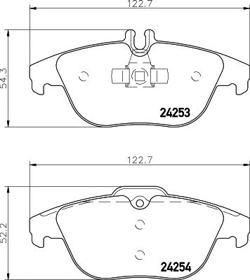 set placute frana,frana disc MERCEDES-BENZ W204 07- C-CLASS WM/X204 GLK