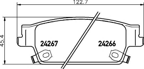 set placute frana,frana disc CADILLACSRX 04-