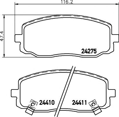 set placute frana,frana disc