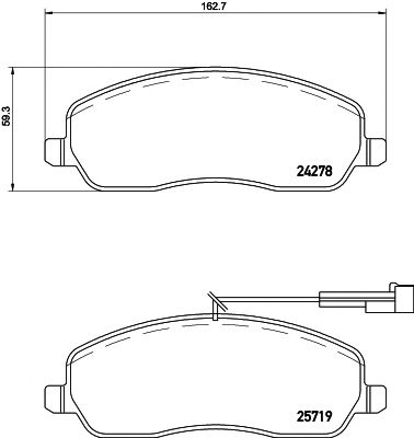 set placute frana,frana disc