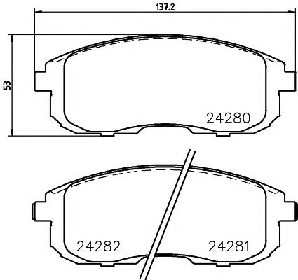 set placute frana,frana disc FIAT SEDICI/SUZUKI SX4 06- JAPAN