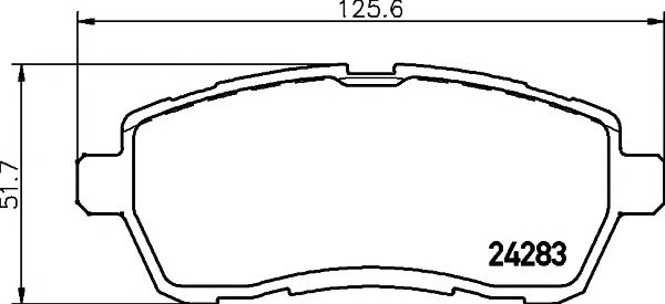 set placute frana,frana disc FORD FIESTA 08-/12-