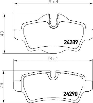 set placute frana,frana disc MINI CLUBMAN/CABRIO 07-