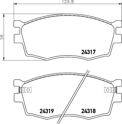 set placute frana,frana disc HYUNDAI ACCENT/KIA RIO 05-