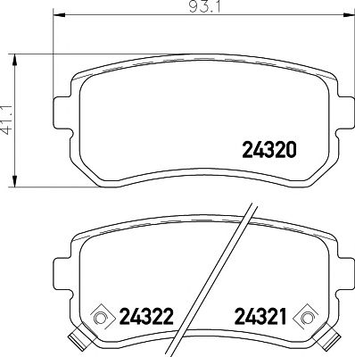 set placute frana,frana disc KIA CEE'D 06-/RIO 05-/I30