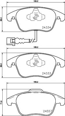 set placute frana,frana disc VW TIGUAN 1,4TSI/2,0TDI/2,0TFSI