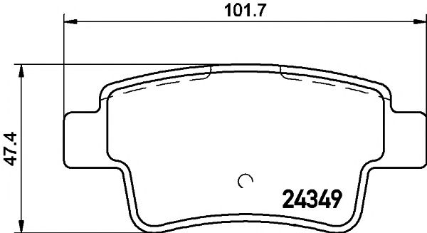 set placute frana,frana disc FIAT GRANDE PUNTO 05- 1,3-1,9