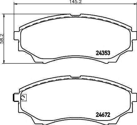 set placute frana,frana disc FORD RANGER 06-