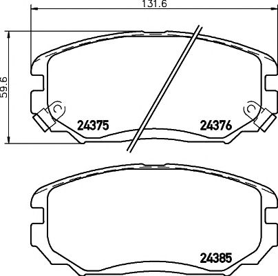 set placute frana,frana disc HYUNDAI SONATA 05- EUROPA