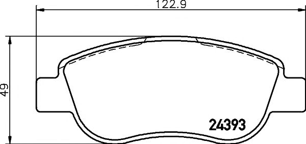 set placute frana,frana disc FIAT PALIO 1,2-1,4 97- 123,1 X 49,2 X 17,4