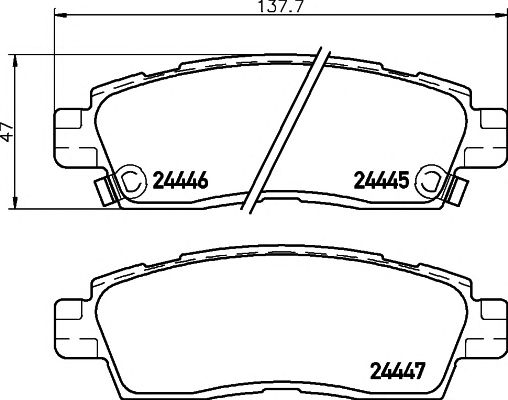 set placute frana,frana disc SAAB 9-7X 03-