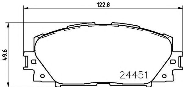 set placute frana,frana disc TOYOTA PRIUS 09-