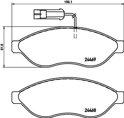 set placute frana,frana disc FIAT DUCATO/BOXER/JUMPER 06- 15