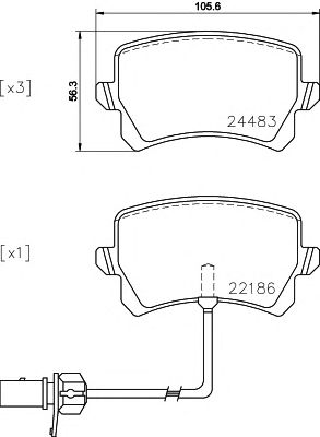 set placute frana,frana disc AUDI Q3 2,5 QUATTRO 13-