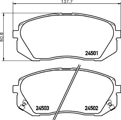 set placute frana,frana disc KIA CARENS 06-/IX35 10-/SPORTAGE 04-