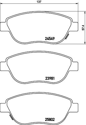 set placute frana,frana disc