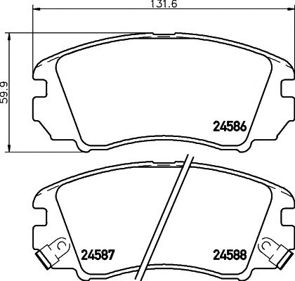 set placute frana,frana disc HYUNDAI SONATA 05-