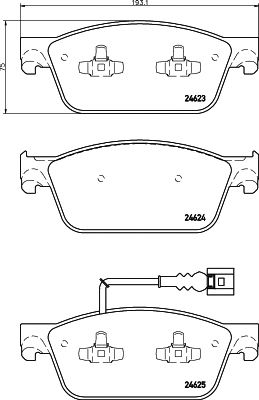 set placute frana,frana disc VW T5 03- 340MM