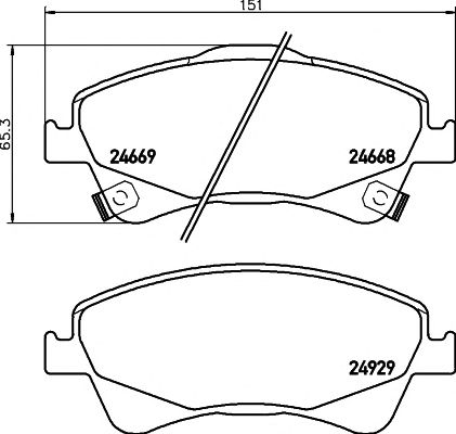 set placute frana,frana disc