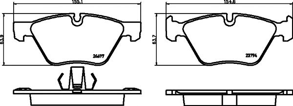 set placute frana,frana disc BMW F10/F11 520-535 10-