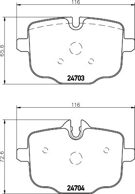 set placute frana,frana disc BMW F10 525-550B/D 10-